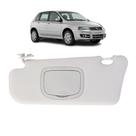 Quebra Sol Cinza Claro com Espelho Fiat Stilo 2003 a 2010 Lado Esquerdo Newtec Nt1041ft