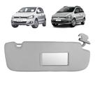 Quebra Sol Cinza com Caixa Espelho Volkswagen Fox Spacefox 2003 a 2011 Lado Direito Newtec Nt2902vw
