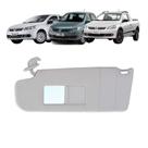 Quebra Sol Cinza com Espelho Bolsa e Iluminação Volkswagen Gol/voyage/saveiro Lado Esquerdo Newtec Nt3007cvw