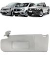 Quebra Sol Cinza com Espelho e Bolsa Volkswagen Gol Saveiro Voyage Lado Esquerdo