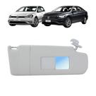 Quebra Sol Cinza com Espelho e Bolsa Volkswagen Golf/jetta 2008 a 2012 Lado Direito Newtec Nt3050cvw