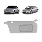 Quebra Sol Cinza com Espelho Honda Civic 2001 a 2007 Lado Direito Newtec Nt2500hd