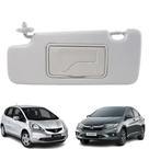 Quebra Sol Com Espelho Honda City Fit 09-14 Lado Esquerdo
