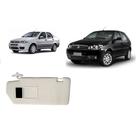 Quebra Sol Fiat Palio/Strada Cinza Claro Com Espelho