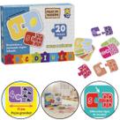 Quebracabeça Infantil Pedagógico Abc Frutas Números Em Mdf Divertoys