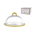 Queijeira Bamboo em Vidro 20 cm - Hauskraft