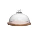Queijeira Bird com Tampa e Base em Bambu 11x20x20cm