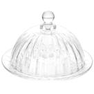 Queijeira Com Tampa De Cristal Milano Transparente Vidro Mesa Posta