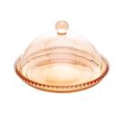 Queijeira Cristal De Chumbo Pearl Âmbar 20X12Cm