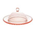 Queijeira Cristal Pearl Rosa 20X9cm - Wolff Queijeira Cristal Pearl Rosa 20X9cm - Wolff