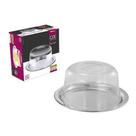 Queijeira De Aço Inox 21cm Com Tampa De Acrílico Wellmix