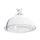 Queijeira de Cristal com Tampa Coração 19,5cm x 13cm - Lyor