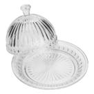 Queijeira De Cristal Com Tampa Empire 20cm porta frios Lyor