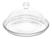Queijeira De Cristal Com Tampa Pearl 20cm Wolff