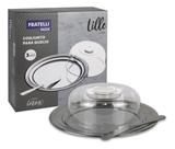 Queijeira Porta Queijo Pratica Resistente Inox Com Faca