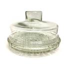 Queijeira Vidro Base Decorada Colonial Grande 20cm - Mistral