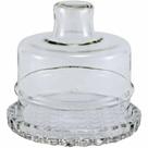 Queijeira Vidro Base Decorada Colonial Pequena 14,3Cm