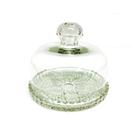 Queijeira Vidro Base Decorada Veneza Pequena 14cm - Mistral