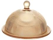 Queijeira Vidro Graffiato Âmbar 20cm QJRA010 - Hauskraft Queijeira Vidro Graffiato Âmbar 20cm QJRA010 - Hauskraft