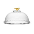 Queijeira Wolff Golden Bird de Cristal Ecológico 20cm