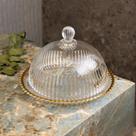 Queijeira Wolff Império de Cristal Fio de Ouro 20cm