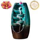 Queimador de incenso INONE Ceramic Waterfall Backflow com 100 cones