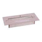 Queimador Lareira Portátil de Embutir Aço Inox 39x16,5x6cm