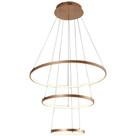 Querolustre Pendente Dcd015082 3 Aneis 48w 3000k Rose