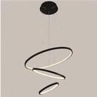 Querolustre Pendente Dcd015084 3 Aneis 48w 3000k Preto