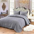Quilt Summer Thin reversível de 2 lugares cinza