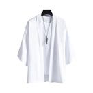 Quimono Masculino Preto Leve Tradicional Japonês Haori Yukata Jaqueta Cardigã Aberto Na Frente