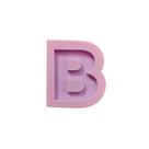 R165 Molde de silicone letra B resina decorar
