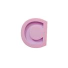 R166 Molde de silicone letra C resina decorar
