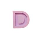 R167 Molde de silicone letra D resina decorar