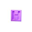 R171 Molde de silicone letra H resina decorar