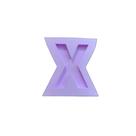 R186 Molde de silicone letra X resina decorar