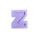 R189 Molde de silicone letra Z resina decorar