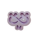 R211 Molde de silicone infinito ratinhos chaveiro resina