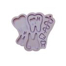R222 Molde de silicone dente diversos chaveiro resina