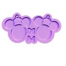 R308 Molde de silicone 2 bolas natal ratinho resina decorar