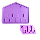 R332 Molde de silicone porta-chaves decoração resina