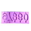 R334 Molde de silicone vela pavio número 6,7,8,9,0 decoração resina