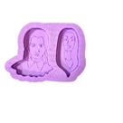 R354 molde de silicone wandinha e mortícia resina decorar