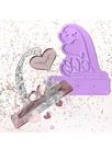 R411 Molde de silicone love placa resina decoração