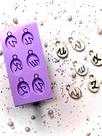 R424 Molde de silicone pingente medalha letra U ao Z resina