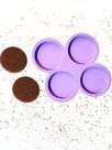 R475 molde de silicone círculos 4cm 4cavidades resina
