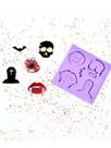 R505 molde de silicone halloween resina decorar