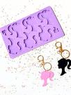 R510 molde de silicone barbie chaveiro resina decorar