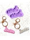 R513 molde de silicone barbie chaveiro resina decorar