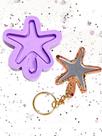 R548 Molde de silicone mini espelho estrela mar resina decorar